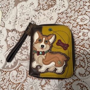 Chala Corgi Zip Around Wallet